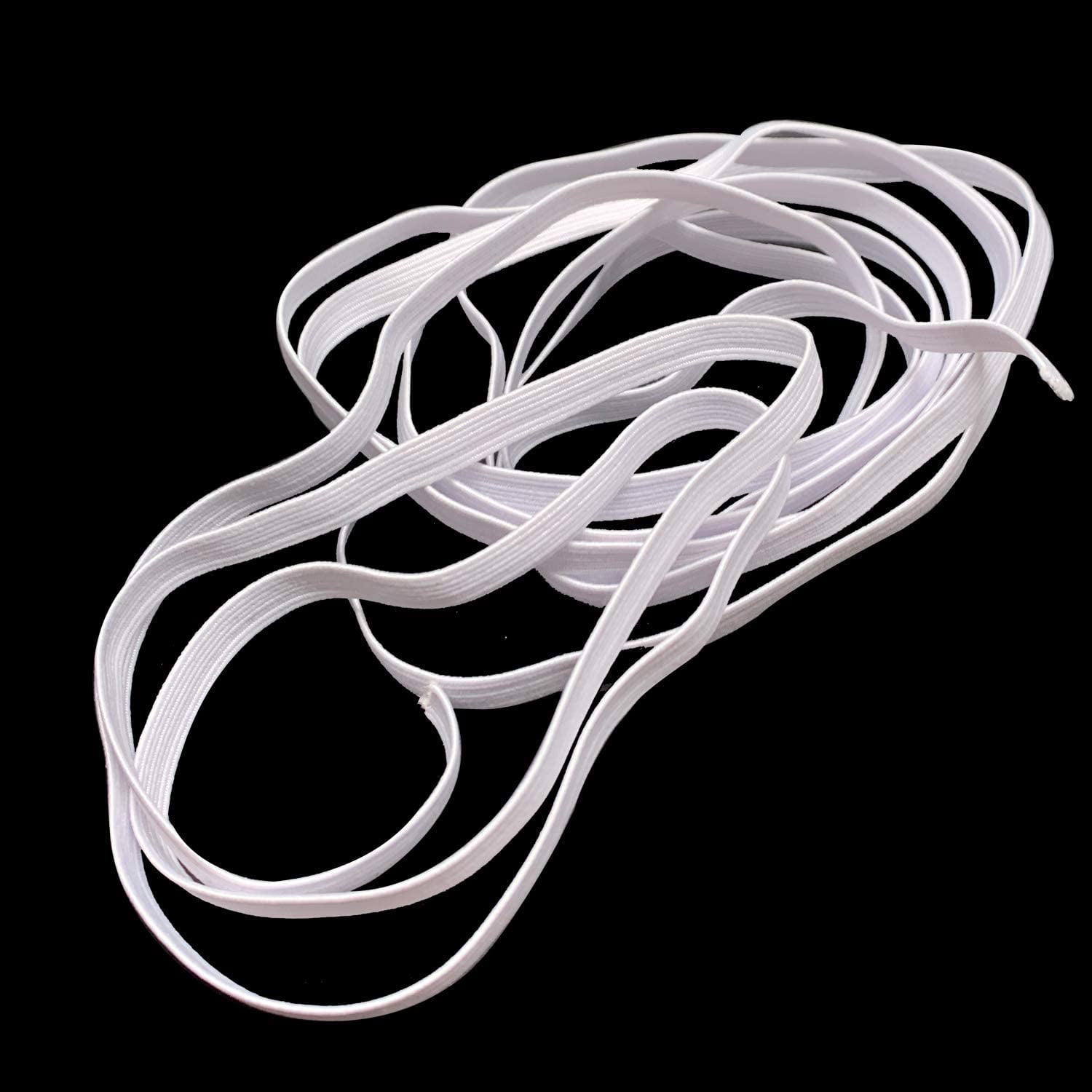 1Mm Wide White Elastic Sewing Thread for Shirring - Full Roll of 500 Metres  Stretch Cord - Spool of Elastic String for Clothing and Jewellery Making