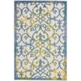 thumbnail image 2 of Nourison Aloha 2' x 3' Ivory Blue Outdoor Rug, 2 of 9