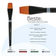 thumbnail image 2 of Creative Mark Beste Golden Taklon Hair Brushes - Watercolor Paint Brushes for Acrylic, Watercolor, Water-Soluble Oil, and Any Wet Paint - Wash - 1" - 2 Pack, 2 of 7