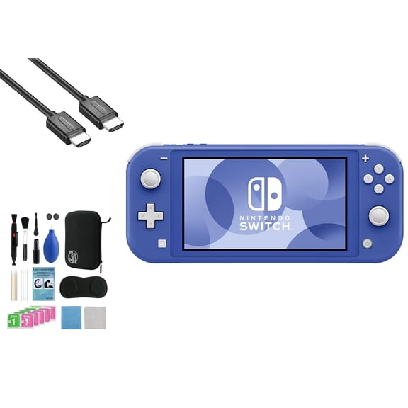 Pre-Owned Nintendo Switch Lite - Blue with BOLT AXTION Cleaning Kit HDMI
