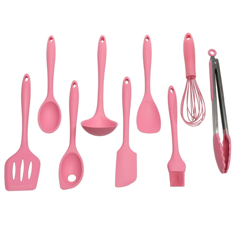 Chef Craft Premium Silicone Mixing Spoon, 11 inch, Pink 