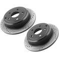 thumbnail image 5 of Afa Motors Rear Brake Pads and Rotors E-Coated Slotted Drilled Design for Mitsubishi Lancer,Jeep Compass Patriot,Chrysler 200 Sebring,Dodge Avenger Caliber W/Brake Kit and Ceramic Pads, 5 of 6