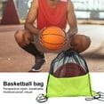 thumbnail image 3 of Basketball Storage Bag Sports Gym Backpack Drawstring Design Waterproof Honeycomb Fabric See-Through Mesh Football Soccer Pouch, 3 of 7
