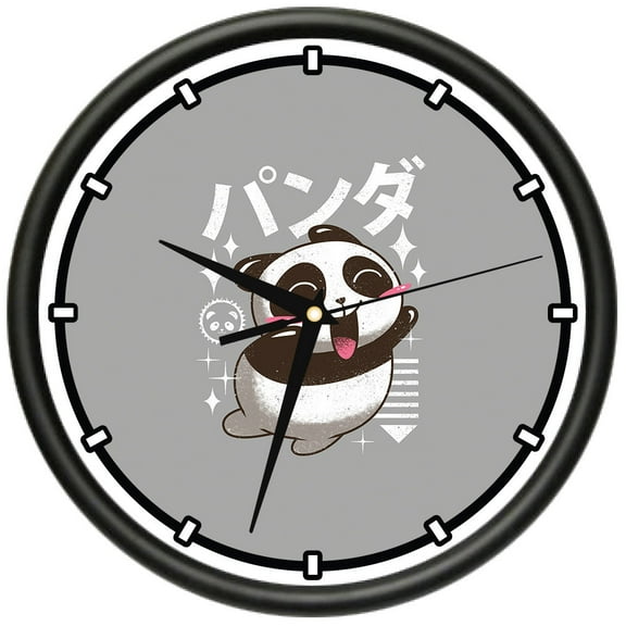 Panda Kawaii Design Wall Clock | Precision Quartz Movement | Décor For School Class Office Bedroom Decoration