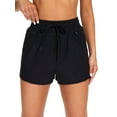 thumbnail image 5 of Charmo Womens V Slit Swim Shorts Quick Dry Board Shorts with Boxer Liner & Pockets Sporty Running Drawstring Swimsuit Bottoms, 5 of 6