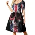thumbnail image 2 of Vestido de manga corta Double Mustang para mujer, vestido de noche, vestidos de cumpleaños para mujer, 2 of 7