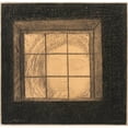 thumbnail image 2 of Odilon Redon 15x15 Gold Ornate Wood Frame and Double Matted Museum Art Print Titled - Face Behind a Window, 2 of 4