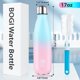 thumbnail image 2 of Botella de agua aislada, paquete de 2 botellas de agua de acero inoxidable de 17 oz, botellas de agua de metal deportivas a prueba de fugas que mantienen la bebida fría durante 24 horas y ca, 2 of 5