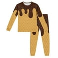 thumbnail image 4 of DHFJKG Pyjama Boys Girls Outfits Set Soft Long Sleeve Round Neck Pajama Set With Ice Cream Print Comfortable Sleepwear For Toddler And Kids Breathable Loungewear, 4 of 4
