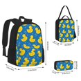 thumbnail image 2 of Fotbe Rubber Duck Set Escolar 3 en 1 para Niños - Mochila Duradera con Lonchera Aislante y Estuche para Lápices - Mochila Escolar para Niños y Niñas, 2 of 7