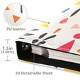 thumbnail image 3 of FORMRS 3 Ring Photo Album 4"x6" Self Adhesive Large Capacity PU Leather Cover, Beige Geometric, 3 of 8