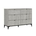 thumbnail image 4 of Galano Zaffy 6-Drawer Wide Dresser / Sideboard – Dusty Grey Oak, 46.5 in W × 15.7 in D × 31.7 in H, 4 of 14