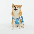 Honeii Hanging Orchids Floral Blue Pattern 100 Cotton Dog Clothes Dog