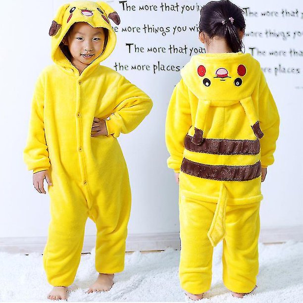 Kids Onesie Flannel Pajamas Cartoon Animal Figure Costume With Hood Winter Home Suit zhangyuxiang LED