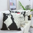 thumbnail image 3 of Pack de 4 Fundas de Cojín, Fundas de Cojín Línea Algodón Estampado Gatos para Sofá 45x45 cm oso de fresa Electrónica, 3 of 5