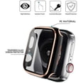 thumbnail image 2 of LAICAIW 4-Pack Case with Tempered Glass Screen Protector Compatible with Apple Watch Series 6/5/4/SE, Full Coverage HD Ultra-Thin Cover for iWatch 44mm, 2 of 6
