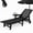 Black, variant on HDPE Patio Chaise Lounge Chair, 2-in-1 Outdoor Lounge Chair with 5-Position Adjustable Backrest, Cup Holder, Umbrella Hole & Rolling Wheels, Pool Chaise Lounge for Deck & Garden Navy Blue