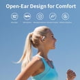 thumbnail image 5 of Open Ear Air Conduction Headphones Open Ear Headphones Wireless 5.3 Bluetooth Earphones for Snug Fit, Ergonomic Ear Hook, Balanced Sound, Digital Display Charging Case 40H Playtime White, 5 of 10
