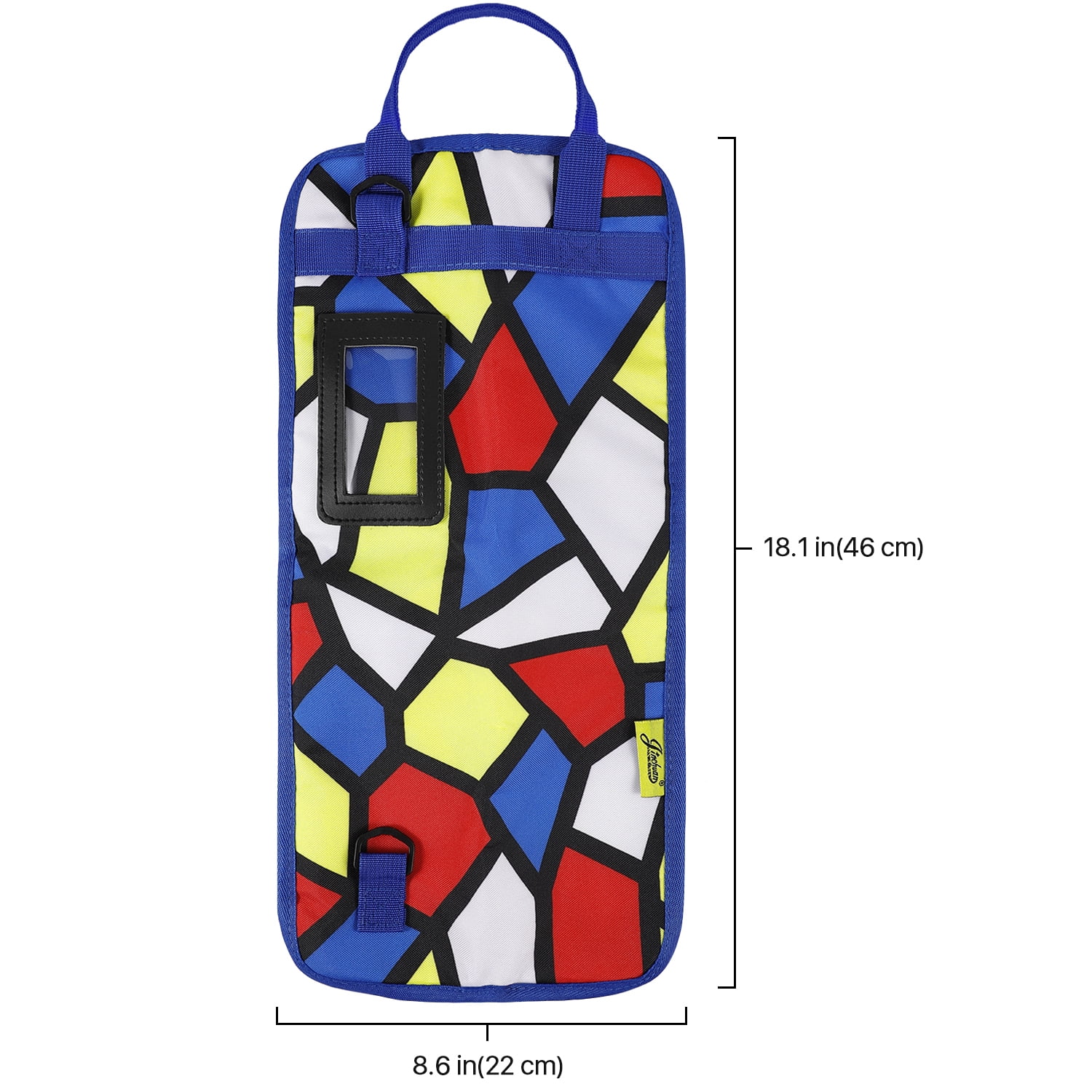 Checkered Flexzion Drumsticks Gig Bag Percussion Music Accessory Case w//a Hook Kid Drummer Water-Resistant Fabric Carrying Handle /& Card Holder for 4 Pairs of Drumstick Adjustable Shoulder Strap