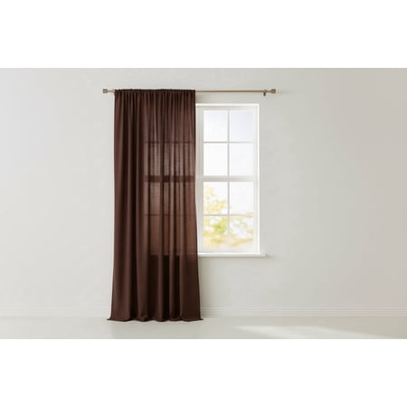 Solid Poplin Window Curtain or Photography Backdrop 58 Wide - Brown