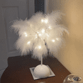 thumbnail image 2 of Table Lamp Warm White Light Tree Lampshade Girl LED Wedding Decorative Lights Birthday Gift Home Decor,1 x lamp,White, 2 of 6