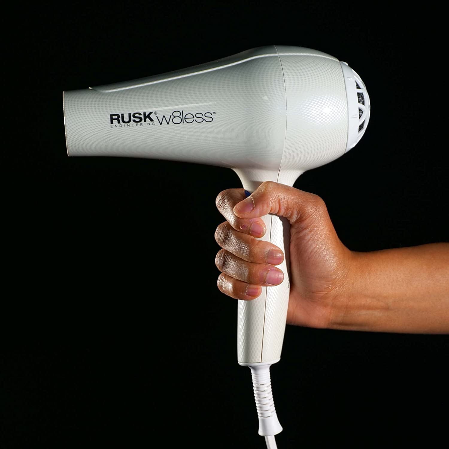 W8less 2000 Watts Ceramic and Tourmaline Dryer - Model # IREW8LSBD - White by Rusk for Unisex - 1 Pc Hair Dryer