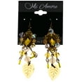 thumbnail image 2 of Mi Amore AB Finish Leaf Dangle-Earrings Yellow & White, 2 of 2