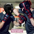 thumbnail image 3 of RDX Headgear for Boxing, MMA Training, Head Guard with Removable Face Grill, Cheeks, Ear, Mouth Protection, Helmet for Muay Thai, Grappling, Sparring, Kickboxing, Karate, Taekwondo, Martial Arts, 3 of 9