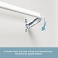thumbnail image 6 of Kenney 28-48" Basic Steel Adjustable Curtain Rod, White, 6 of 8
