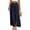Blue, variant on Cotton And Linen Skirts for Women Casual Mid Length Elastic Summer Dress Army Green XXL