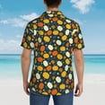 thumbnail image 4 of Disketp Autumn Pumpkin Maple Leaf Plants Hawaiian Shirts for Men,Mens Casual Short Sleeve Button Down Shirts Beach Shirt,XX-Large, 4 of 7
