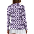 thumbnail image 2 of Yuyamidu Purple Golf Ball Long Sleeve Golf Shirts for Women Tennis Tops Casual Quarter Zip Athletic Shirt Slim Fit Activewear Size XS, 2 of 8