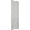 thumbnail image 2 of Ekena Millwork 18"W x 80"H True Fit PVC Center Circle Arts & Crafts Fixed Mount Shutters, Hailstorm Gray (Per Pair - Hardware Not Included), 2 of 7