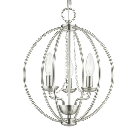 

Livex Lighting 40913 Arabella 3 Light 12 Wide Commercial Globe Chandelier / Semi-Flush