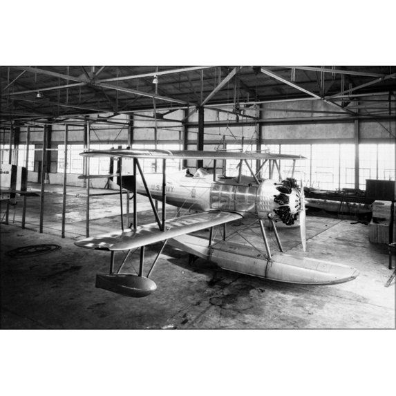 24"x36" Gallery Poster, Navy Vought O2U-1 Corsair Langley, Hampton, Virginia 1928