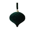 thumbnail image 2 of Large Velvet Christmas Ball Ornaments, Vintage Christmas Plastic Ball Ornaments Flocked Xmas Tree Hanging Decoration for Xmas Party Decor(4 Inch,Green), 2 of 6