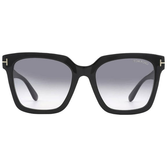 TOM FORD Selby FT0952 01B Shiny Black Grad Smoke Pink 55 mm Women's Sunglasses