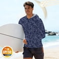 thumbnail image 2 of Riecok Rash Guard Shirts for Men Long Sleeve Sun Protection Pullover Breathable Hooded Tops Fishing Workout Clothes Red 2XL, 2 of 6