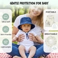 thumbnail image 2 of American Trends Baby Sun Hat UPF 50+ Sun Protection Summer Beach Hat Cute Baby Bucket Hat Wide Brim Toddler Sun Hats for Boys Girls Beige Dinosaur S, 2 of 6
