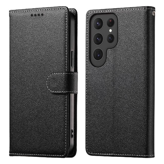 Case for FOXDOCK Samsung Galaxy S25 Ultra Wallet Case – Premium Leather, 3 Card Slots, Shockproof Protection