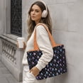 thumbnail image 4 of Pzuqiu Gradient Star Large Capacity Quilted Tote Bag for Women Lightweight Puffer Work Tote Bag Trendy Carryall Work Travel Totes for School Everyday Use Soft Shoulder Handbag, 4 of 7