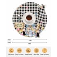 thumbnail image 6 of 13 Inch Round Placemats Set of 6, Spring Gnomes Floral Non Slip Heat Insulation PP Table Mats, Pink Tulip Botanical Black Plaid Washable Place Mats for Kitchen Dining Party Table Decor, 6 of 7
