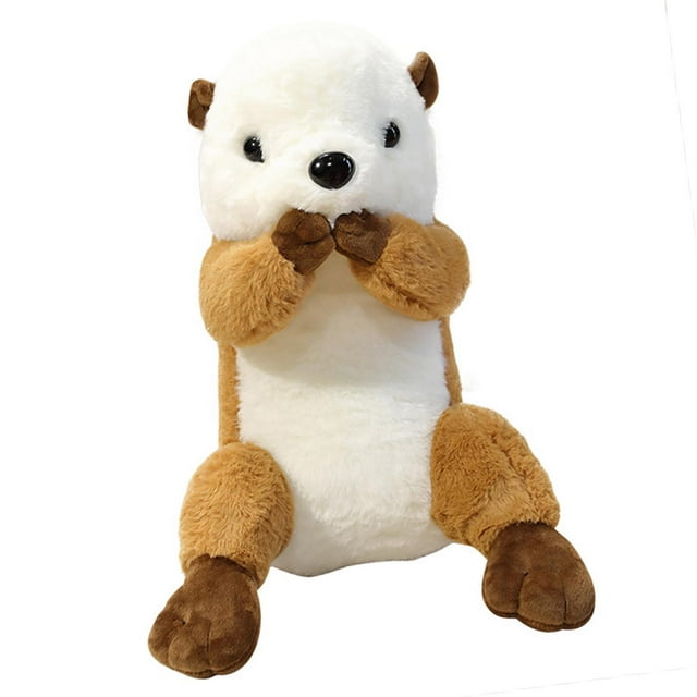 Animal de peluche de nutria marina, decoración del hogar, regalo de cumpleaños, juguete de peluche de nutria para 30 centimetros