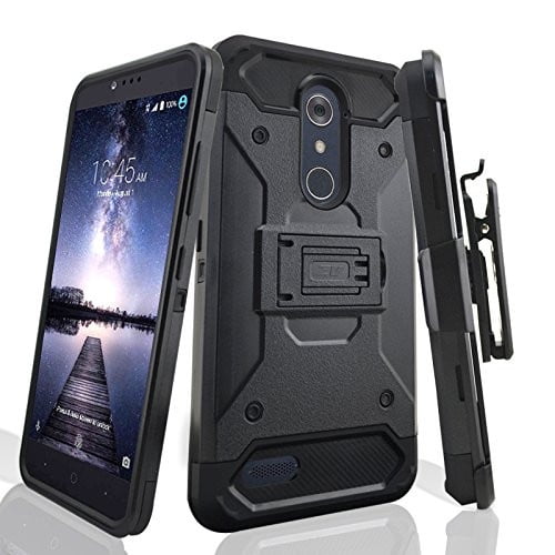 Holster Clip Cover Compatible with ZTE Grand X 4 Z956 ZTE Blade Spark Z971 Rugged Heavy Duty Shockproof Case w/Stand Giraffe 