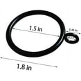 thumbnail image 2 of Curtain Rings with Eyelets 44 Pack, Metal Drapery Ring for Pinch Pleat Curtains, Drape Ring 1.5 Inch I D, Fits Up to 1.2 in Rod (Black), 2 of 6