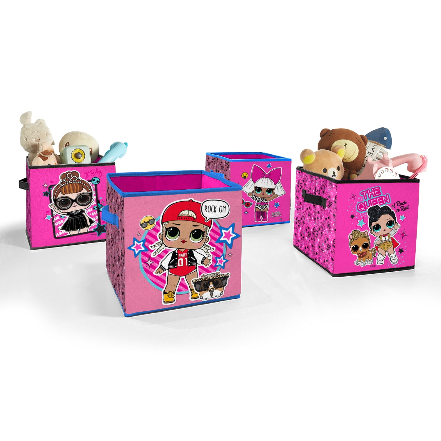 LOL Surprise Jumbo Foldable Storage Ottoman Box Kids Girls Toy Room Basket Gift 