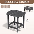 thumbnail image 3 of LOYALICE HDPE Indoor & Outdoor Side Table – Weatherproof, Multi-Use End Table with Curved Edge for Patio, Bedroom & Living Room, Gray, 3 of 7