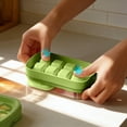 thumbnail image 6 of Press Type Ice Storage Box, Large Capacity Ice Tray with Lid, Dust Proof Ice Container for Freezer, Flip Top Water Injection Mold, 6 of 6