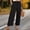 Black 1, variant on Women Linen Cropped Pants Plain Drawstring Trousers Vacation Beach Pants Flowy Gauze Elastic High Waisted resort wear for women 2026 Paperbag pant Linen Pants Baggy Linen Pants White 2XL