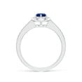 thumbnail image 2 of ANGARA Natural Blue Sapphire Halo Ring with Diamond Accents in 14K White Gold for Women (Size-5mm) | September Birthstone, Birthday, Anniversary, Jewelry Gift for Women | Natural Blue Sapphire Ring, 2 of 9